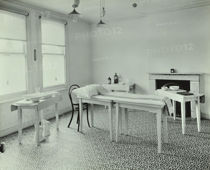 The waiting room, Norwood School treatment centre, London, 1911. Artist: Unknown.