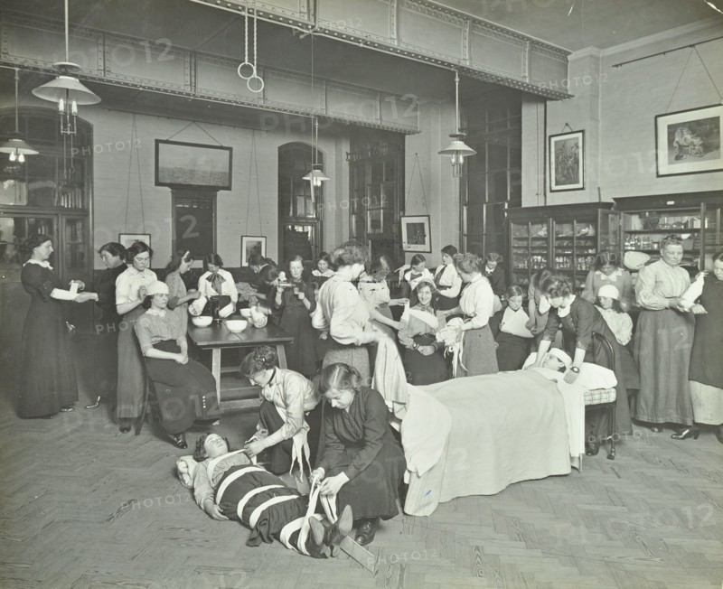 Health class, Cosway Street Evening Institute for Women, London, 1914. Artist: Unknown.