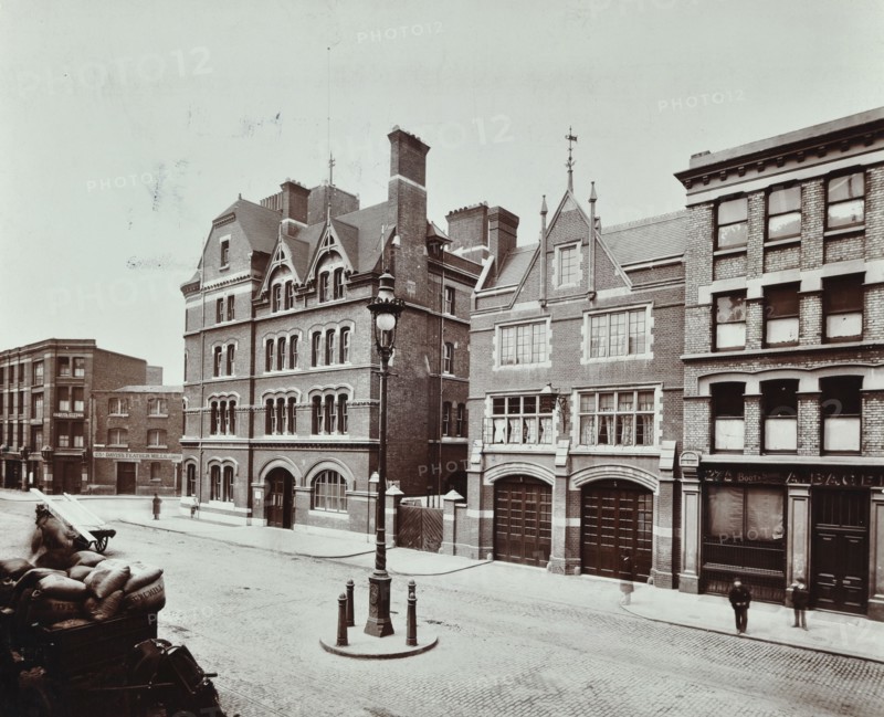 Whitechapel Fire Station, Commercial Road, Stepney, London, 1902. Artist: Unknown.
