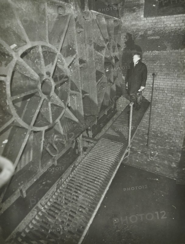 Inside of a sewer, London, 1939. Artist: Unknown.