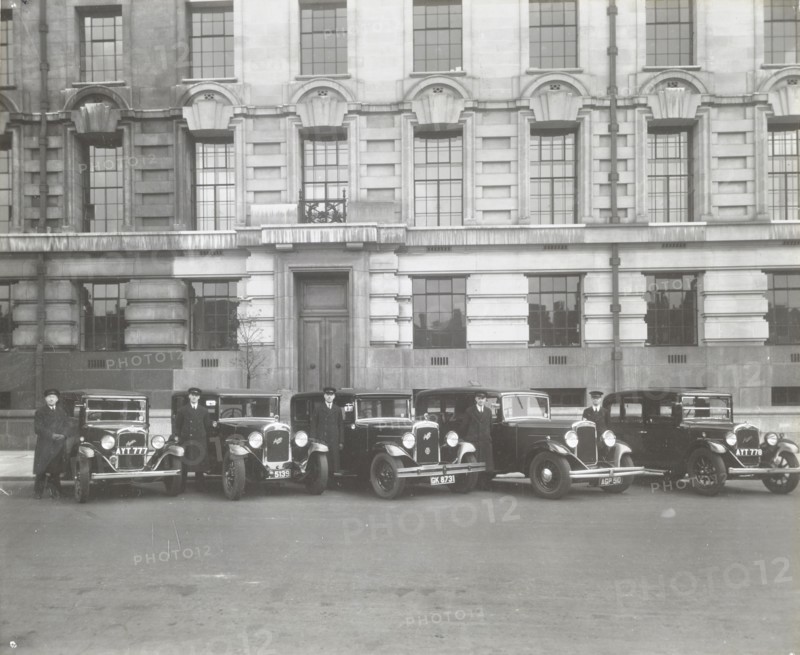 Official London County Council cars and chauffeurs, County Hall, London, 1935. Artist: Unknown.