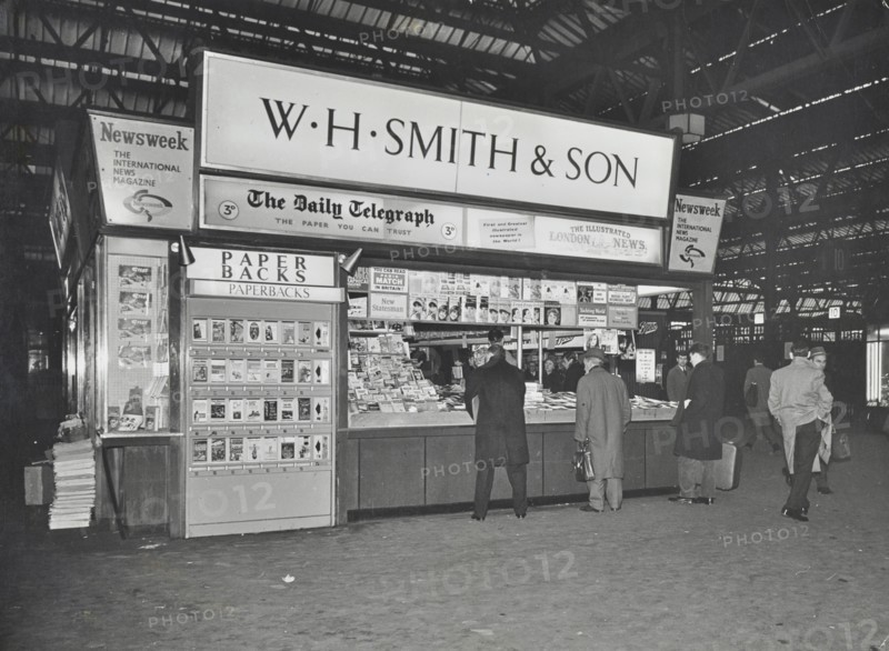 WH Smith's bookstall at Waterloo Station, Lambeth, London, 1960. Artist: Unknown.