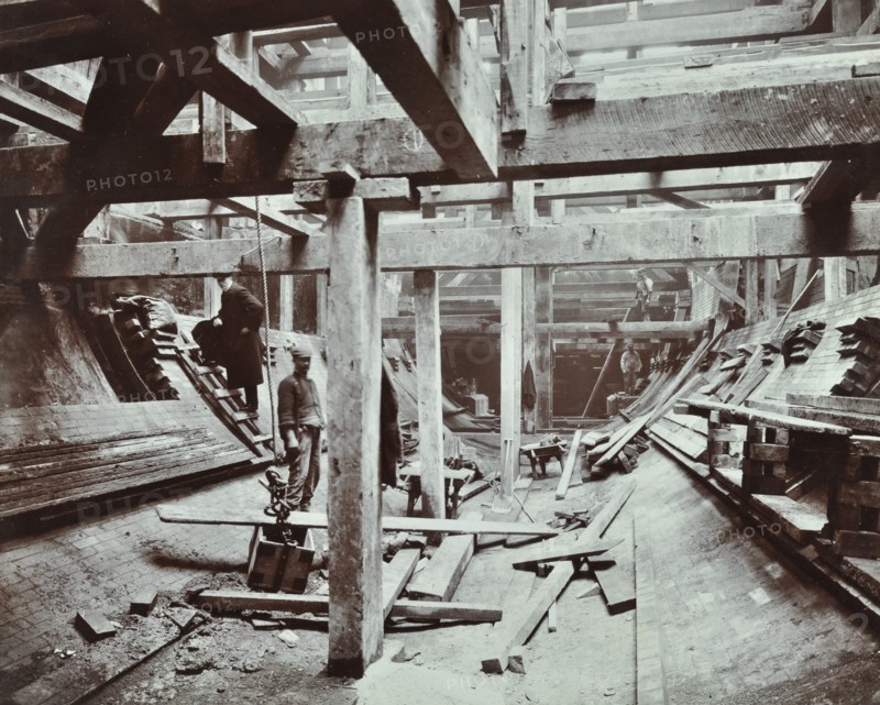 The Rotherhithe Tunnel under construction, London, March 1905. Artist: Unknown.