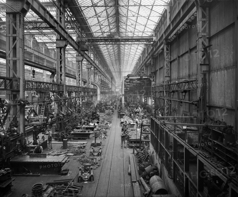 Cammell Laird shipyard, Birkenhead, Merseyside, 1913