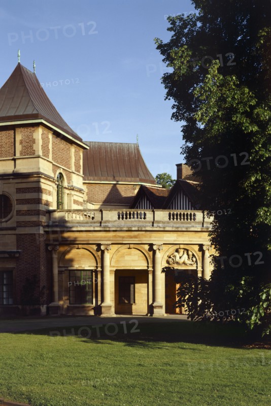View of the main entrance, Eltham Palace, Greenwich, London