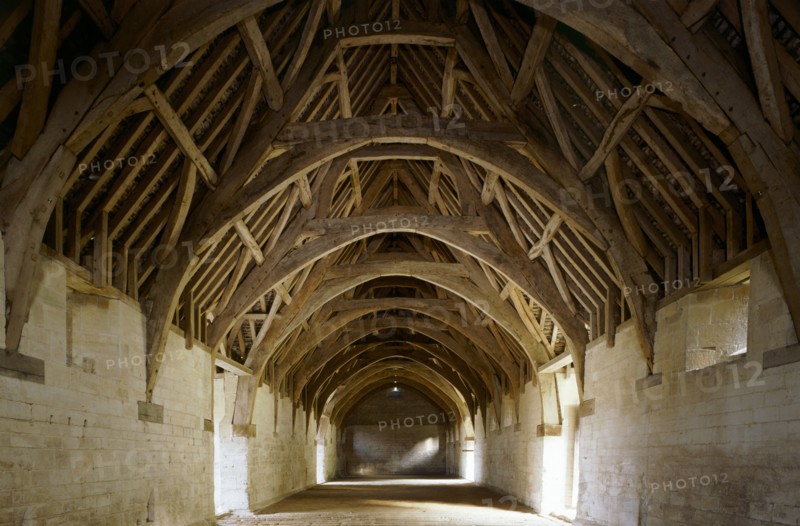 Interior of Bradford-on-Avon Tithe Barn, Wiltshire
