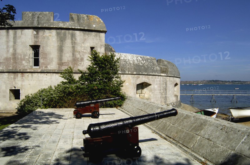 Cannons on a gun platform, Portland Castle, Dorset, 2004