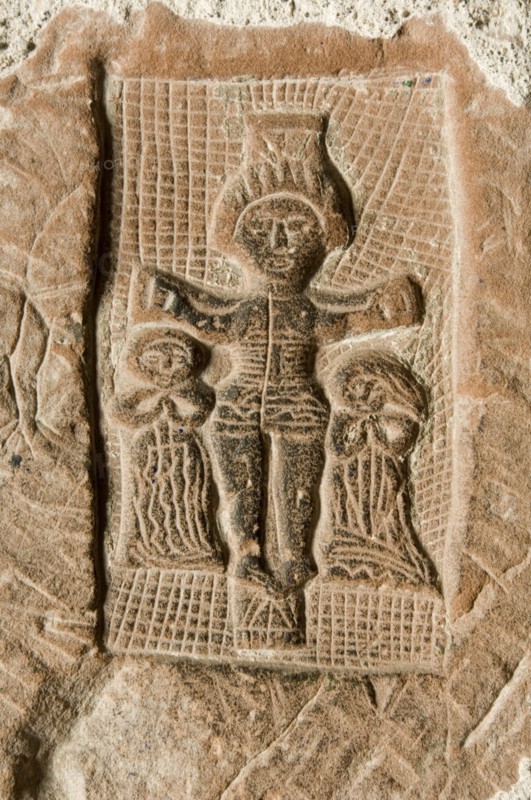 Wall carvings on the second floor in the keep, Carlisle Castle, Cumbria, 2007