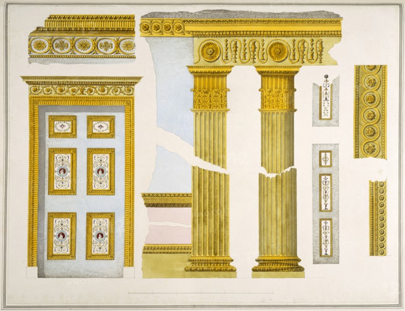 Architectural details at Audley End House, Saffron Walden, Essex, late 18th century