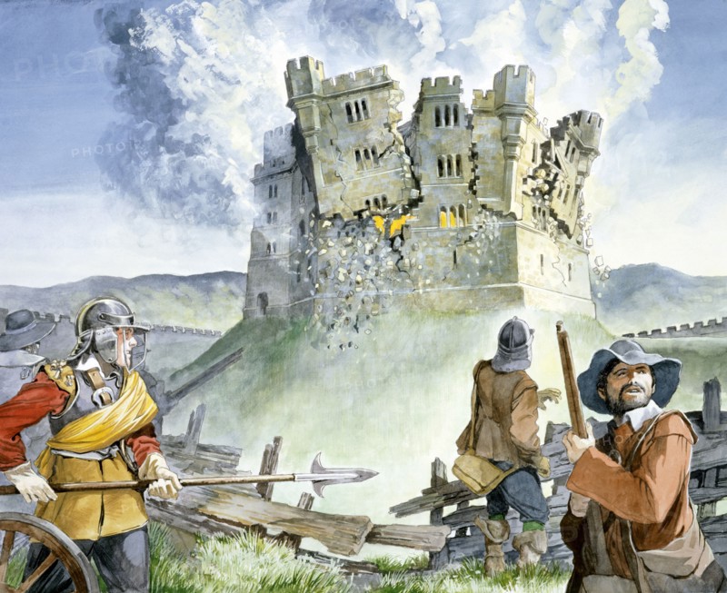 Civil War seige at Old Wardour Castle, 1644, (c1990-2010) Artist