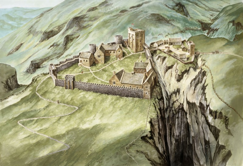 Peveril Castle, 14th century, (c1990-2010) Artist