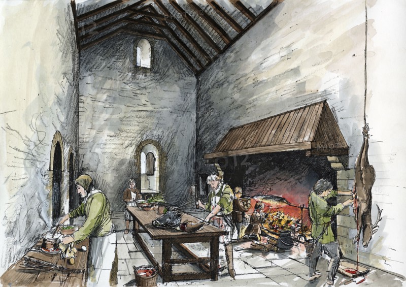 Kitchen block or 'keep' at Wolvesey, Old Bishop's Palace, c1160, (c2000s) Creator