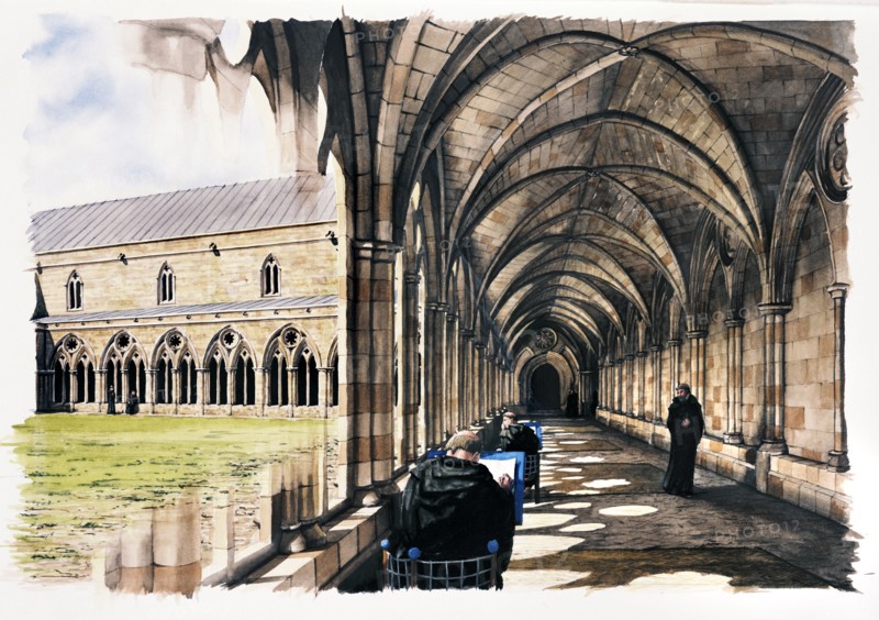 Battle Abbey, 13th century, (c1990-2010) Artist