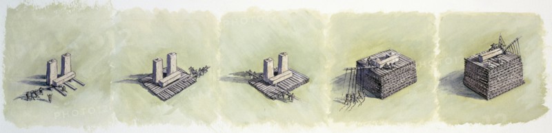 Raising a lintel, Stonehenge, Prehistoric, (c1990-2010)