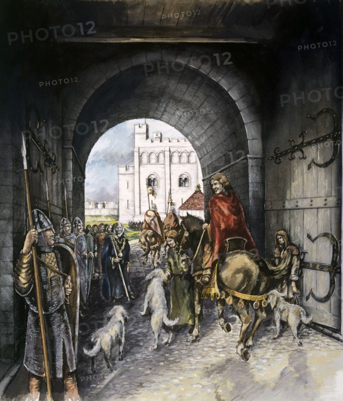 Old Sarum gatehouse entrance, 1140, (c1990-2010)