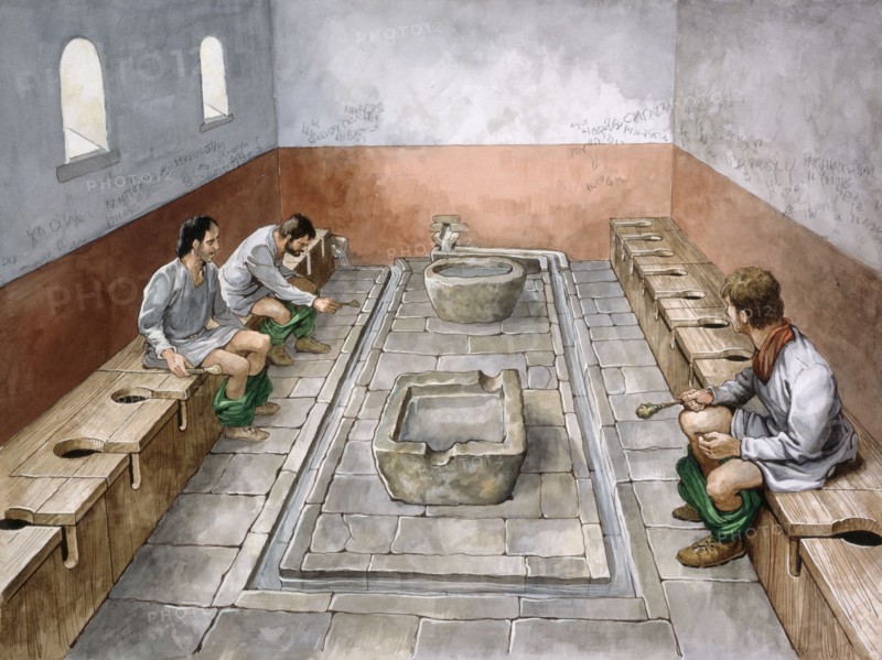 Roman latrine, 2rd century, (c1990-2010)
