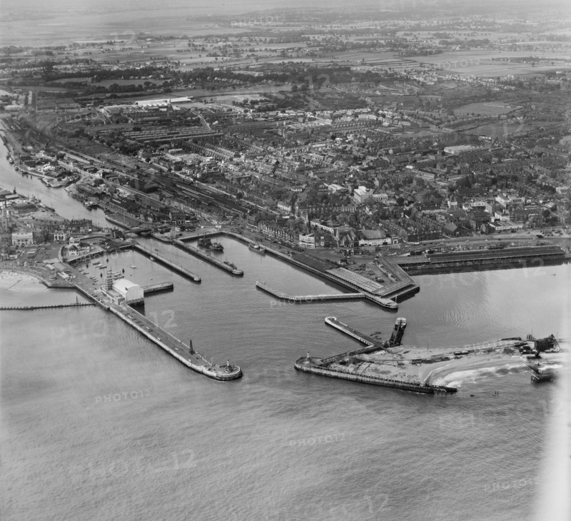 Outer Harbour and Waveney Dock, Lowestoft, Suffolk, 1958