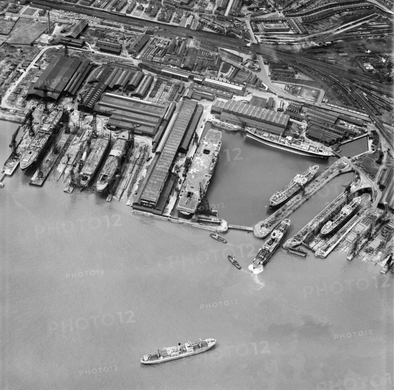 Cammell Laird Shipbuilding and Engineering Works, Birkenhead, Merseyside, 1950