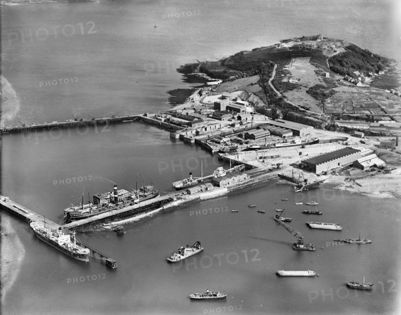 Falmouth Docks and Pendennis Castle, Cornwall, 1928