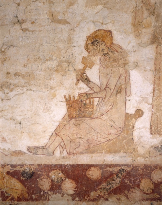 Wall painting, Longthorpe Tower, Thorpe Road, Peterborough, Cambridgeshire, c2010