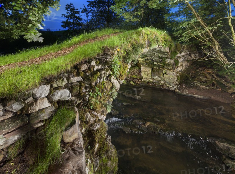 Medieval packhorse bridge, Fawcett Mill Fields, Gaisgill, Tebay, Cumbria, c2016