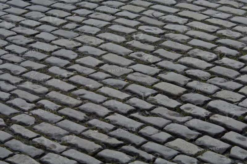 Cobbled street surface, Castlefield area, Manchester, c2009