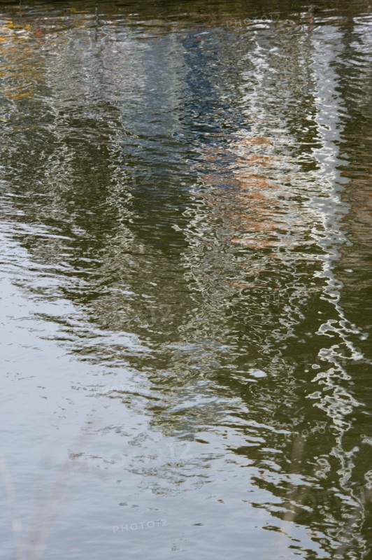 Watery reflections, High Orchard Bridge, Gloucester South ring road, Gloucestershire, c2009