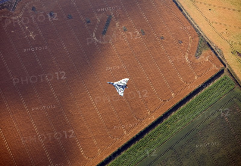 Last flying Vulcan bomber after taking off from RAF Waddington, Lincolnshire, 2009