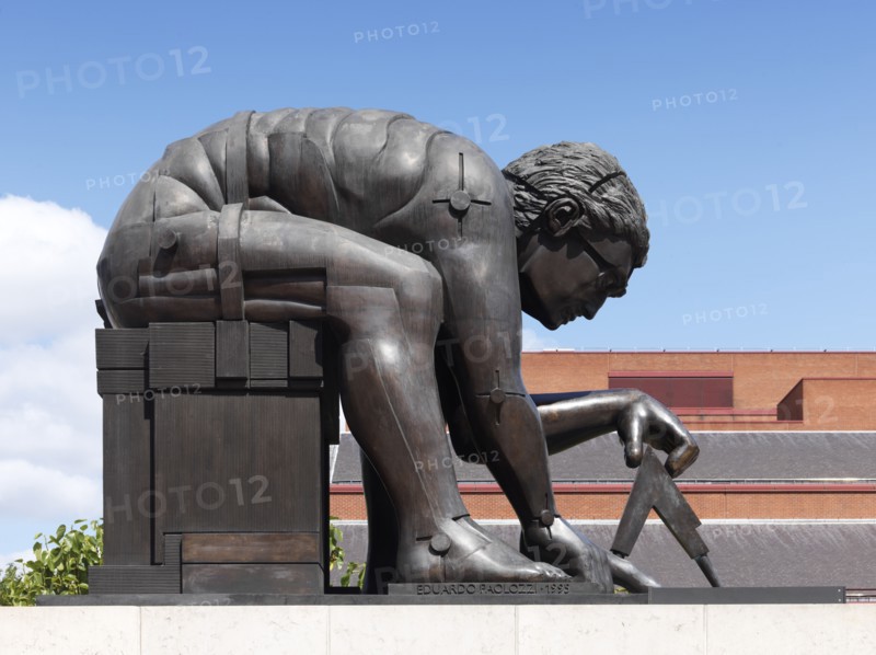 Newton after Blake', sculpture by Eduardo Paolozzi, British Library, 98 Euston Road, London, 2015