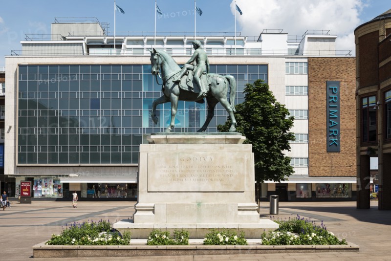 Lady Godiva statue, Broadgate, Coventry, West Midlands, 2014