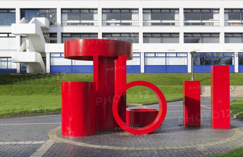 Sculpture outside the Rootes Building, University of Warwick, Coventry, Warwickshire, 2015