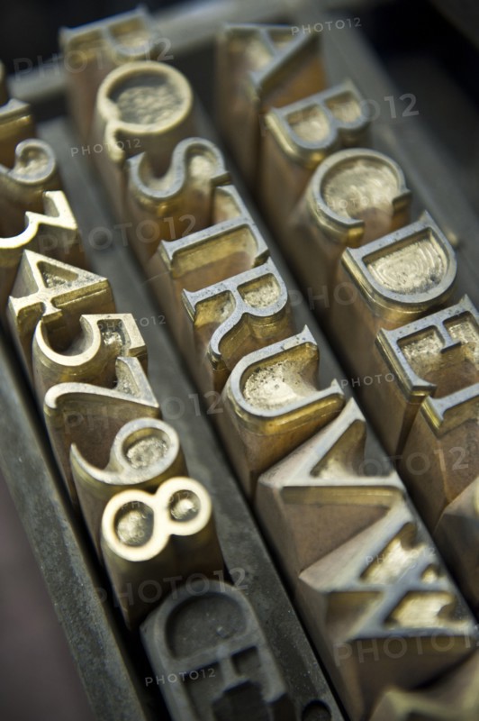 Letter stamps, Whitechapel Bell Foundry, 32-34 Whitechapel Road, Tower Hamlets, London, 2010 Artist