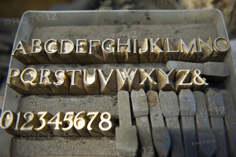 Letter stamps, Whitechapel Bell Foundry, 32-34 Whitechapel Road, Tower Hamlets, London, 2010 Artist