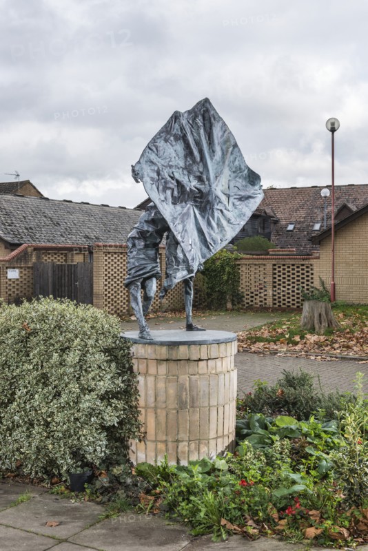'Help', sculpture by Frederick Edward McWilliam, St John's Walk, Old Harlow, Essex, 2015 Artist