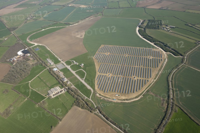 Solar farm on the site of the former RAF airfield, Long Newnton, Gloucestershire, c2010s(?)