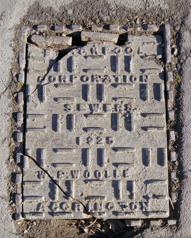 Blackpool Corporation sewers inspection cover plate, Stanley Park, Blackpool, Lancashire, 2006 Artist