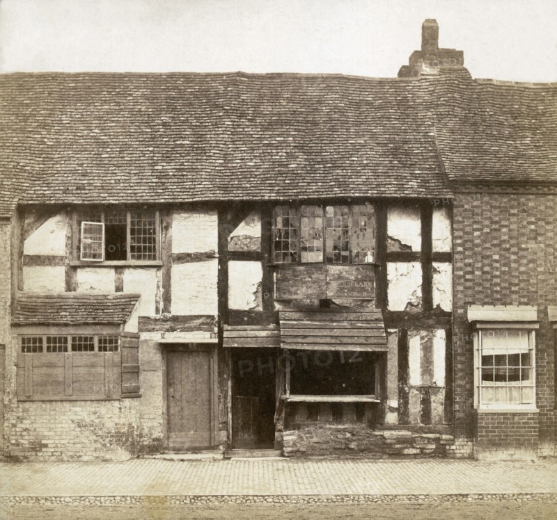 Shakespeare's Birthplace, Henley Street, Stratford-upon-Avon, Warwickshire, c1855