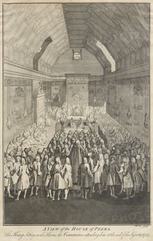 House of Lords, Westminster, London, 1755
