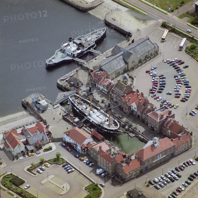 HMS 'Trincomalee' and PSS 'Wingfield Castle' docked at Hartlepool, c2015
