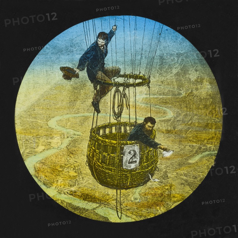 Ballooning scene, 1882-1892
