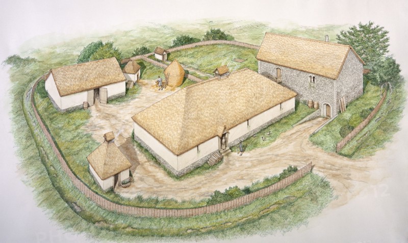 South Manor, Wharram Percy medieval village, North Yorkshire, 13th century (c2000s)