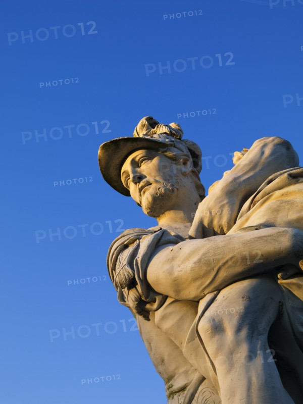 Detail of Aeneas and Anchises statue in the gardens of Wrest Park, Bedfordshire, 2010