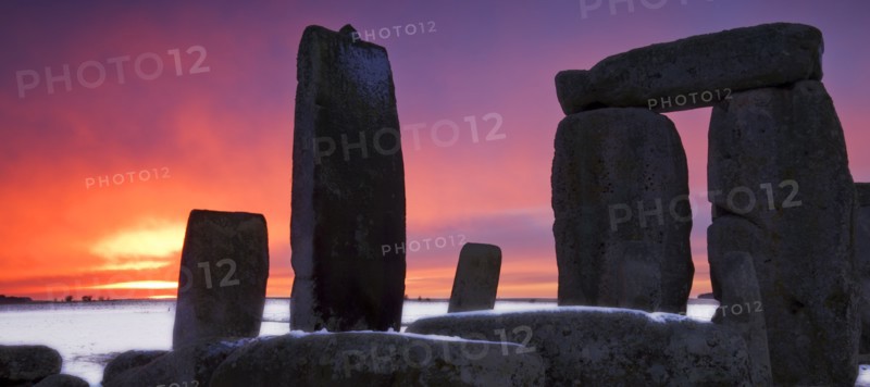 General view of the stones at sunset, Stonehenge, Wiltshire, 2008