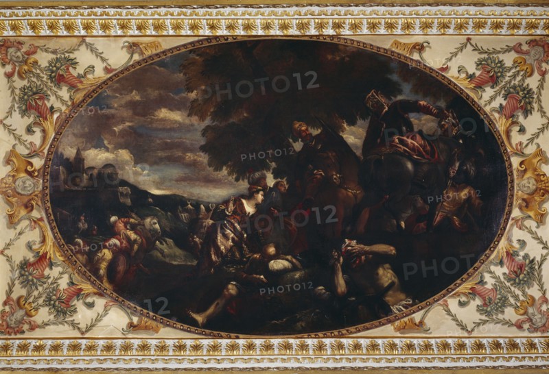 The Defence of Scutari', painting on the ceiling of the gallery of Chiswick House, London