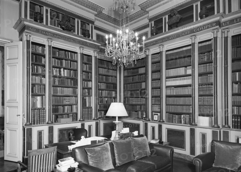 Library, British Embassy (Hotel de Charost) 39 Rue de Fauborg Saint Honore, Paris, France, 1964 Artist