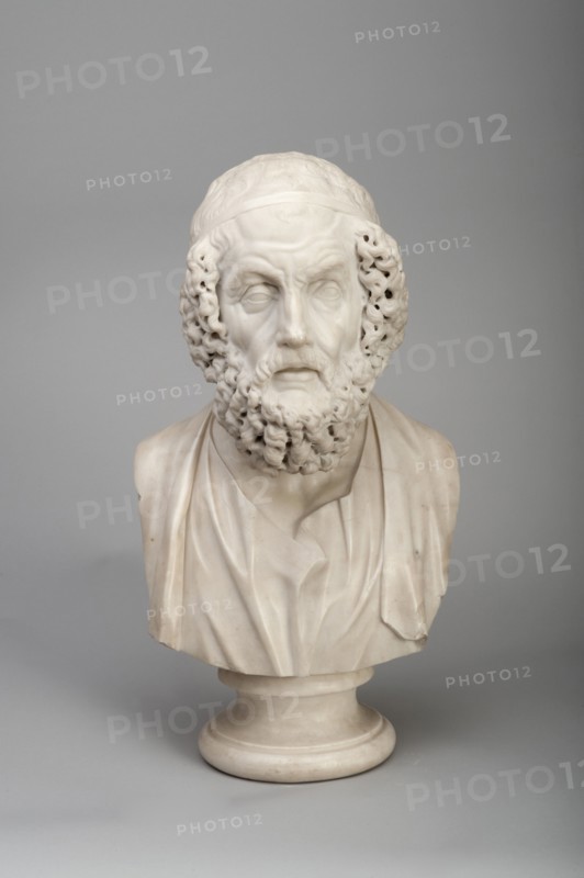 Marble bust of the Ancient Greek poet Homer, 18th century