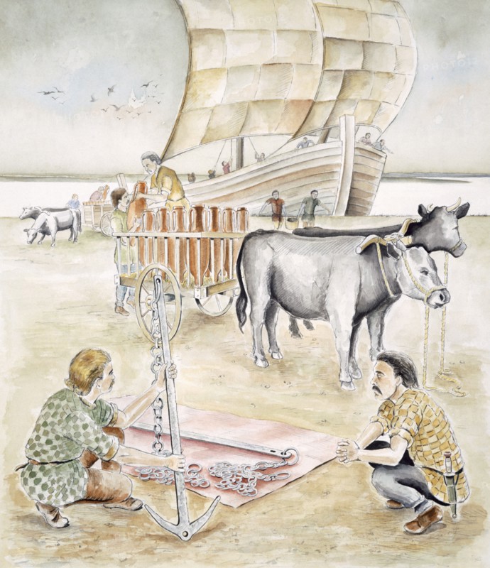 Trading at Hengistbury Head, Dorset, 1st century BC (c1990-c2010)