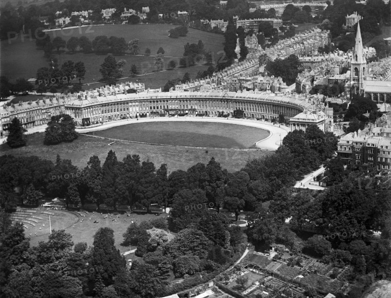 Royal Crescent, Bath, Somerset, 1920