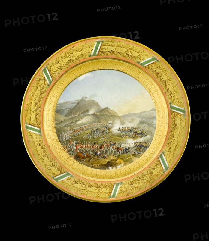 Dessert plate depicting the Battle of Bussaco, Portugal, 1810 (1810s)