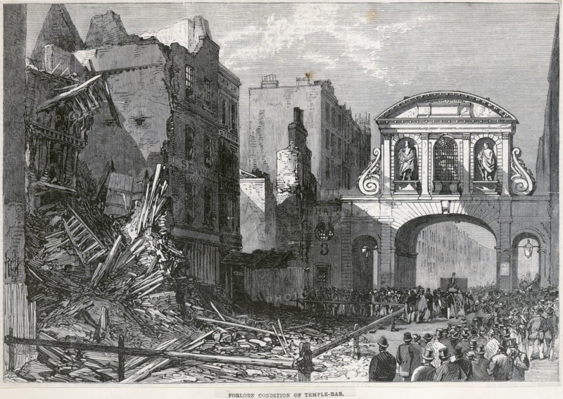 Temple Bar, London, 1877